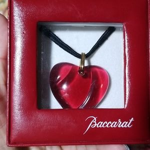 Baccarat Glass Heart Necklace